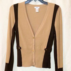 CARDIGAN SIZE MEDIUM (BROWN & TAN)
